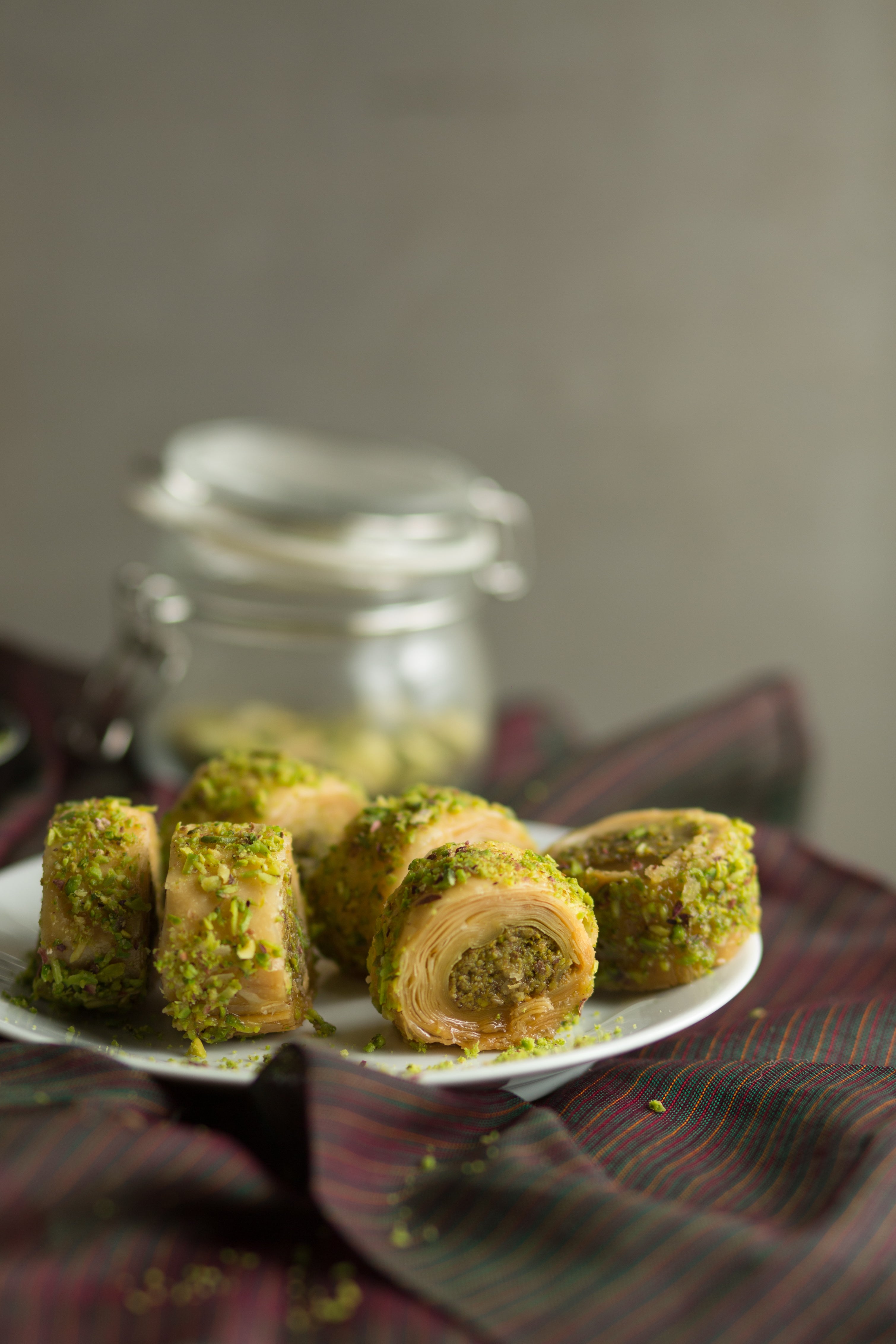 Flaky Turkish Pistachio Roll