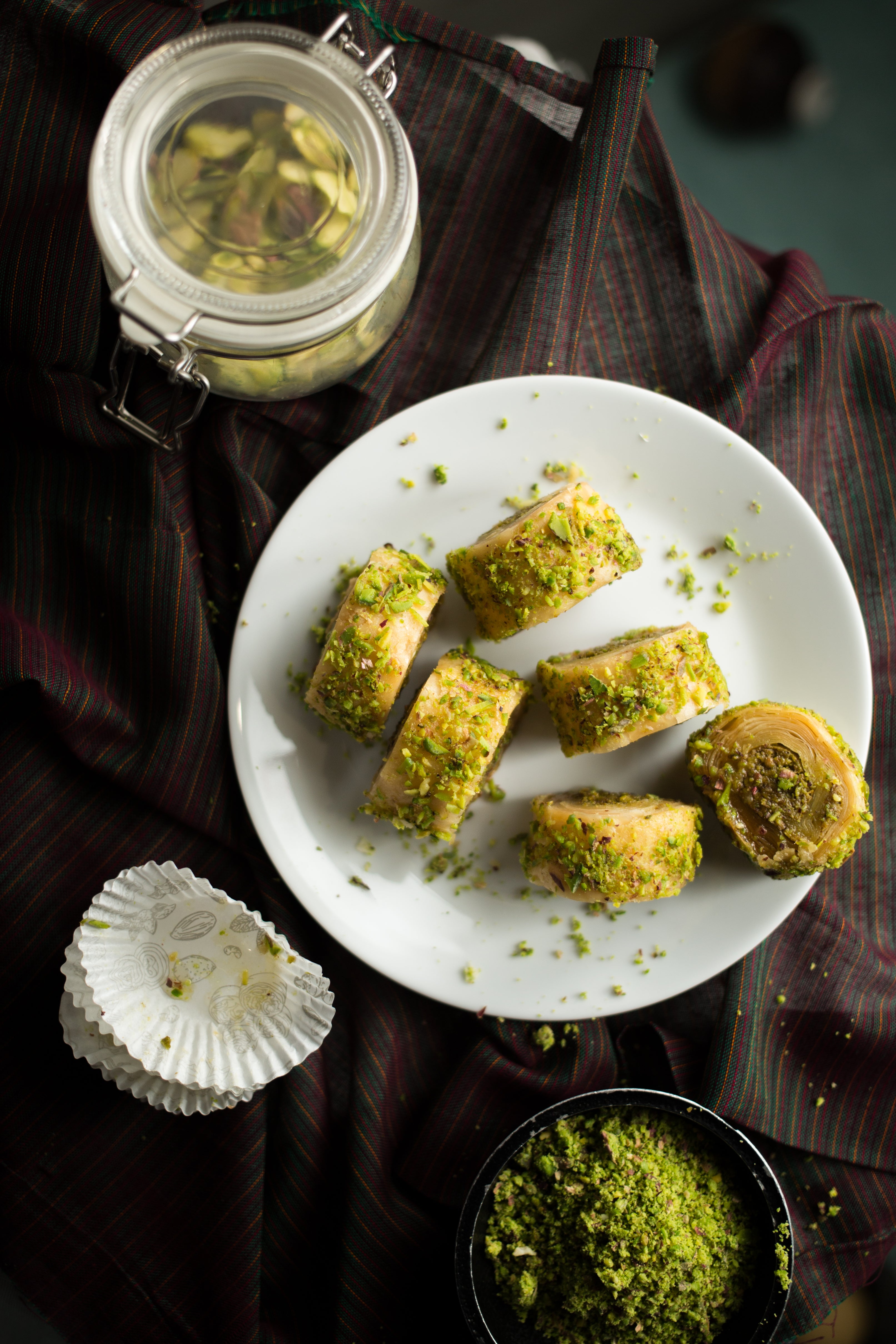 Flaky Turkish Pistachio Roll