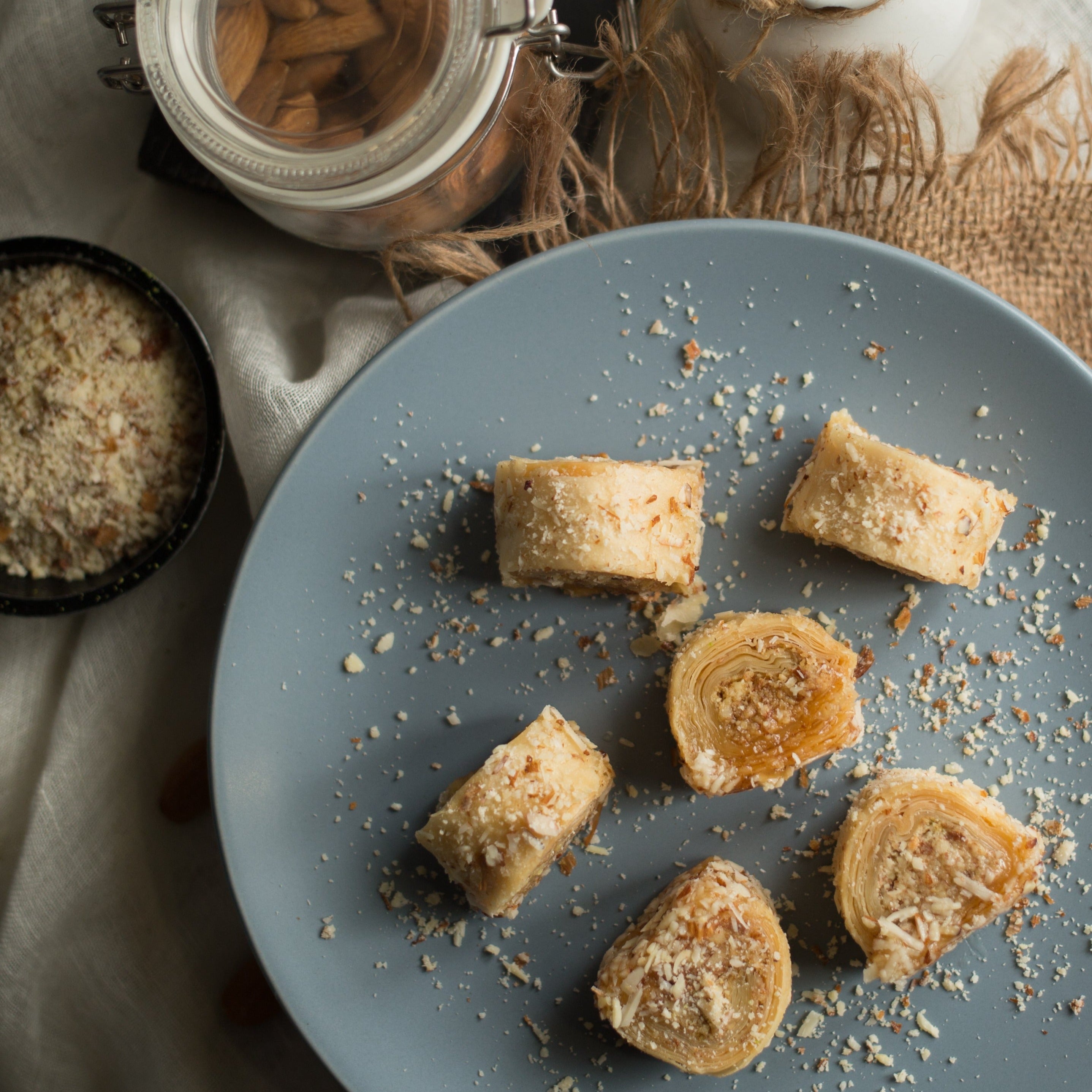 Flaky Almond Turkish Roll